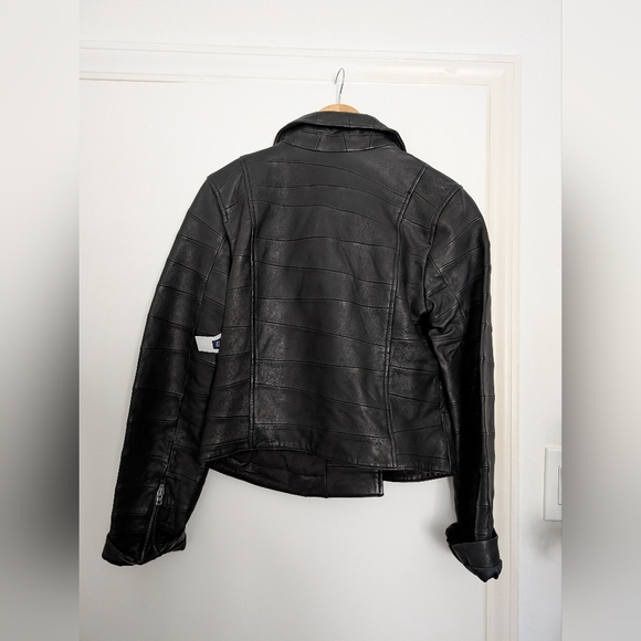 NWT Gap Genuine Leather Moto Jacket - Picture 3 of 8
